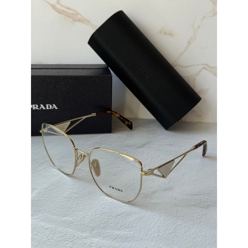 NEW Prada PRA54VD Eyeglasses Frames in Gold White - Picture 5 of 8